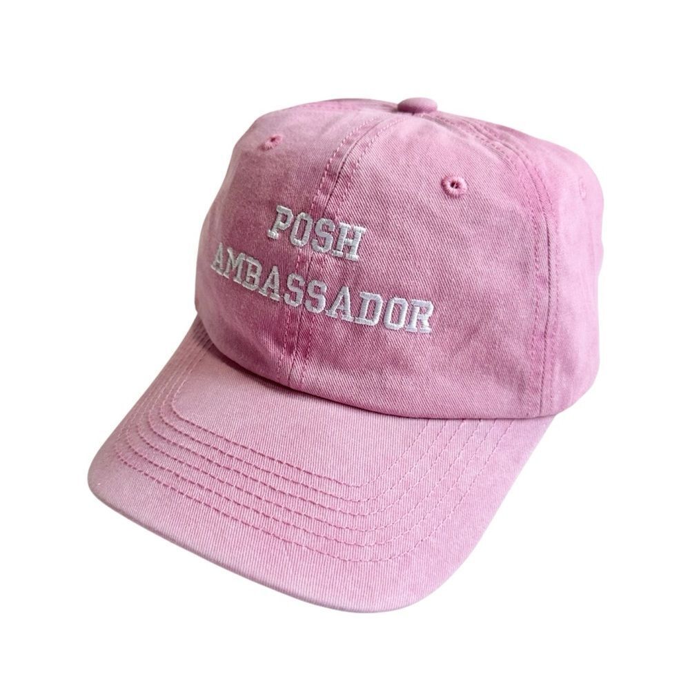 🆕Posh Ambassador Pink Embroidered Hat